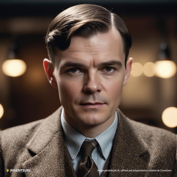 Portrait illustré de Alan Turing