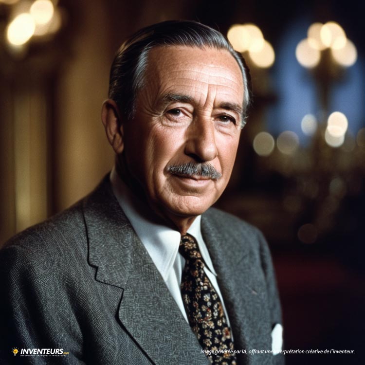 Portrait illustré de Walt Disney