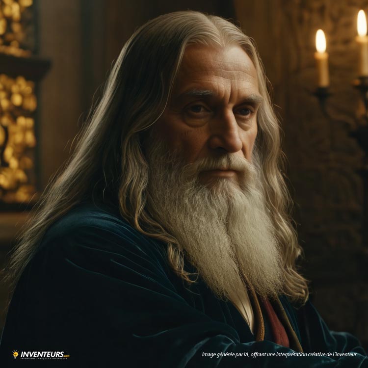 Portrait illustré de Léonard de Vinci